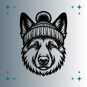 Schäferhund Bommelmütze #2 | Plotterdatei | SVG & PNG
