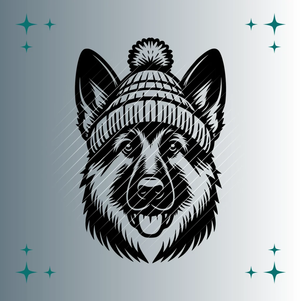 Schäferhund Bommelmütze | Plotterdatei | SVG & PNG
