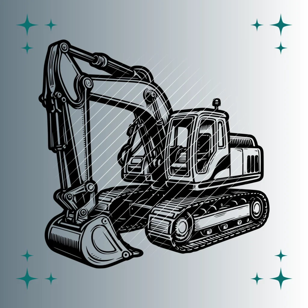 Schaufelbagger #2 | Plotterdatei | SVG & PNG