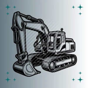Schaufelbagger #2 | Plotterdatei | SVG & PNG