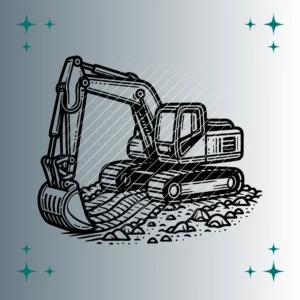 Schaufelbagger | Plotterdatei | SVG & PNG