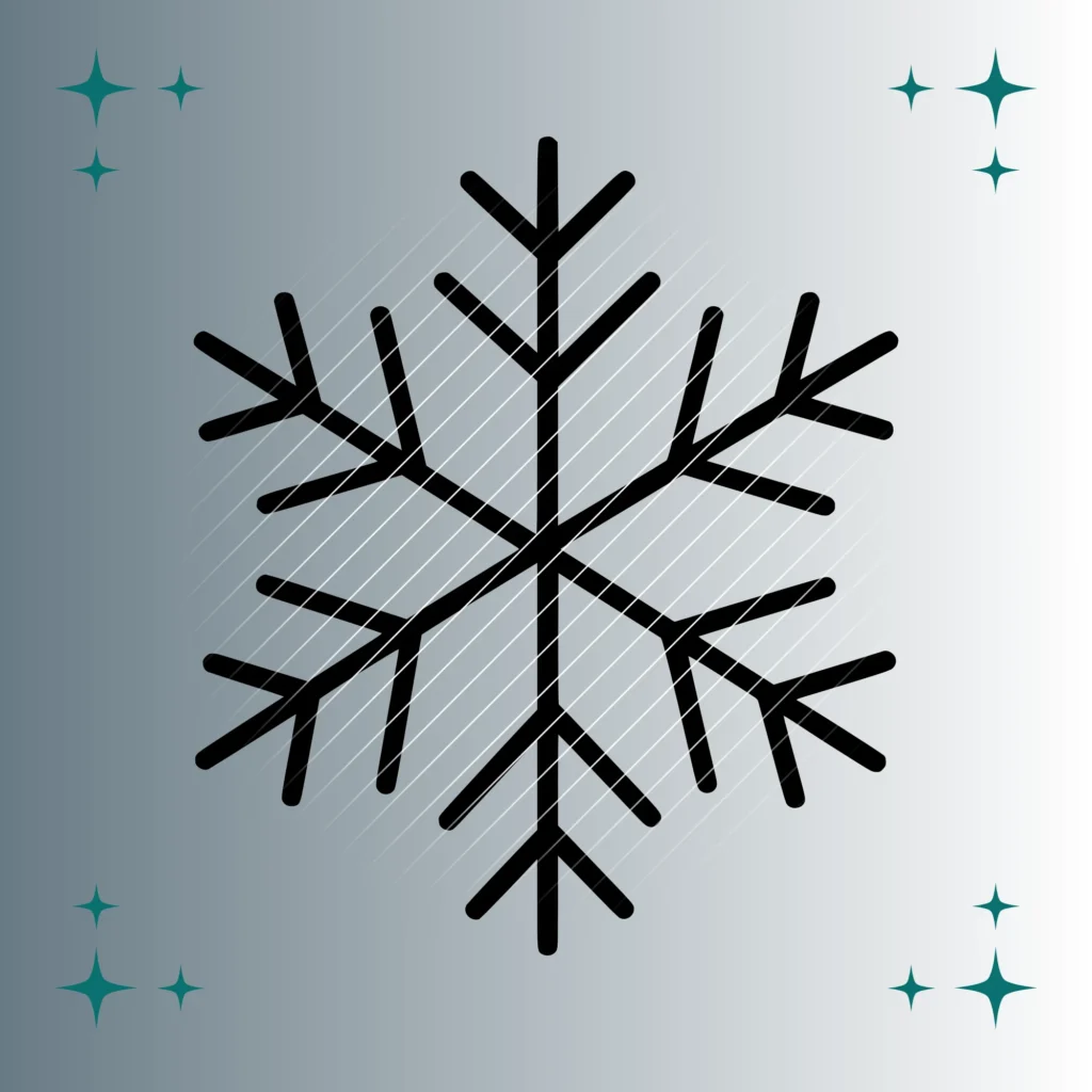 Schneeflocke Silhouette | Plotterdatei | SVG & PNG