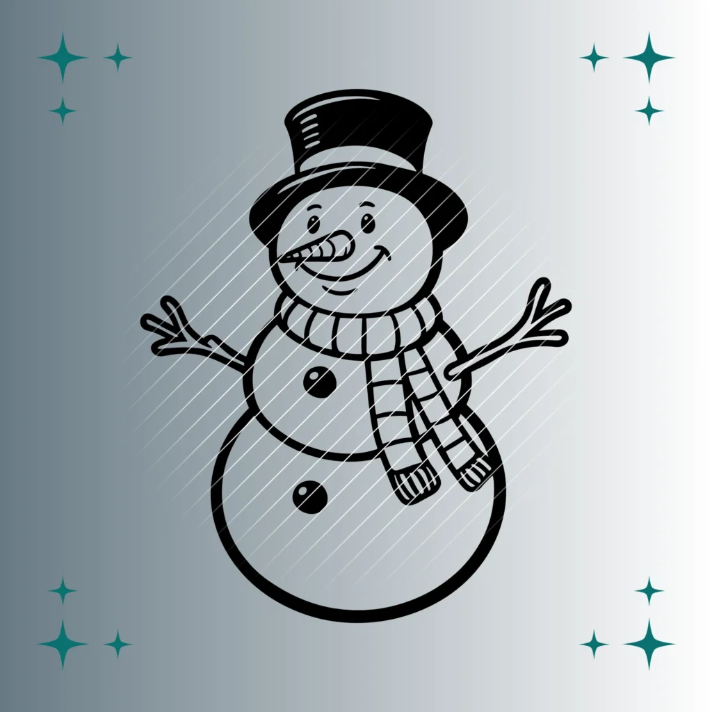 Schneemann #2 | Plotterdatei | SVG & PNG
