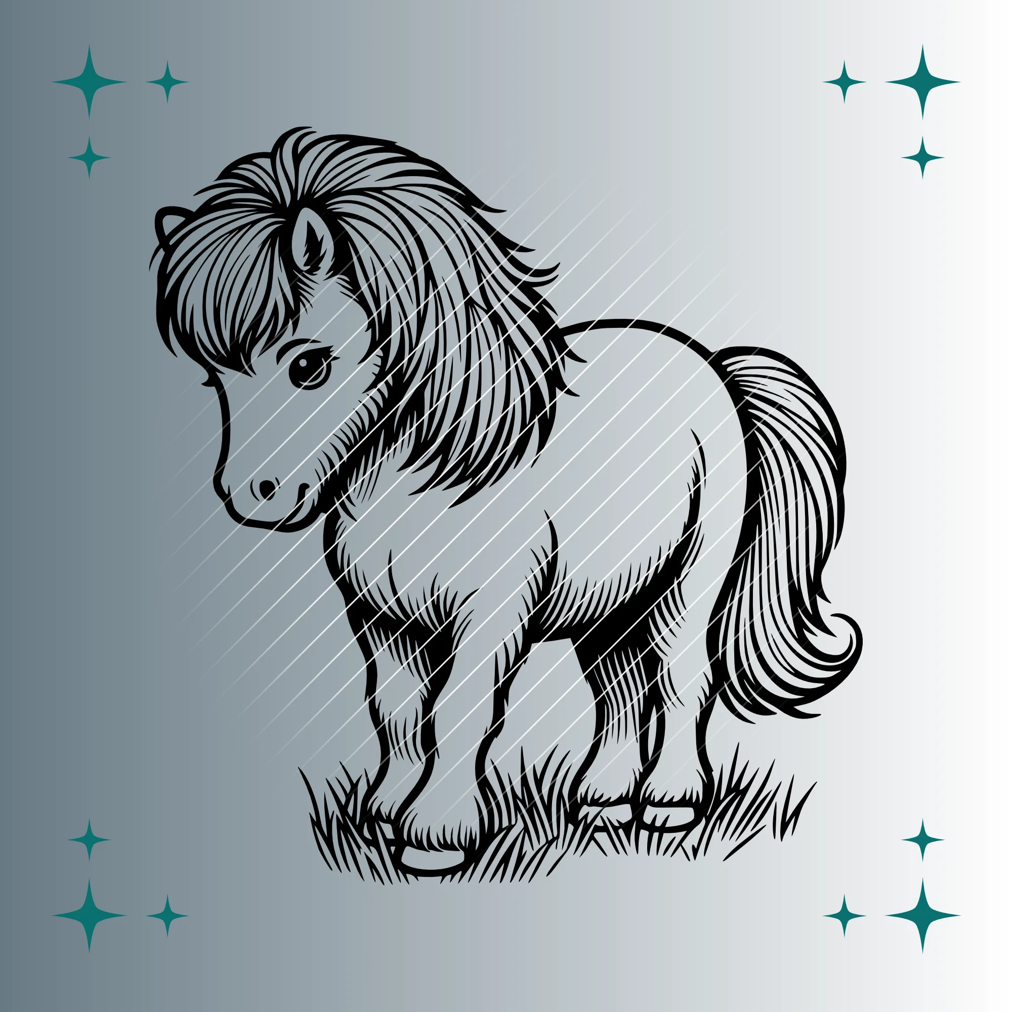 Shetlandpony #3 | Plotterdatei SVG & PNG