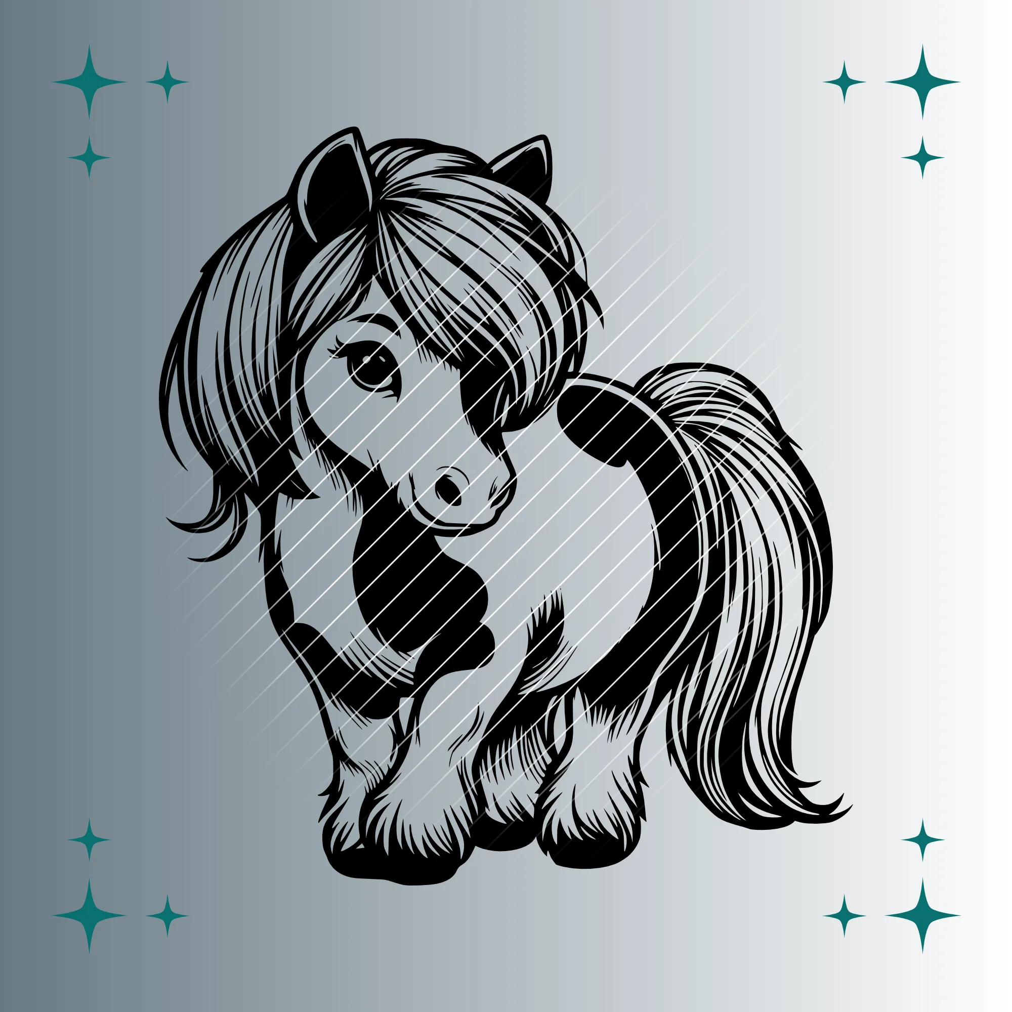 Shetlandpony | Plotterdatei SVG & PNG