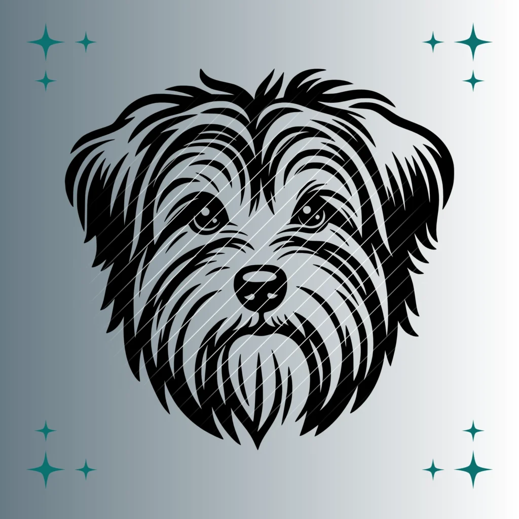 Tibet Terrier Hund #2 | Plotterdatei SVG & PNG
