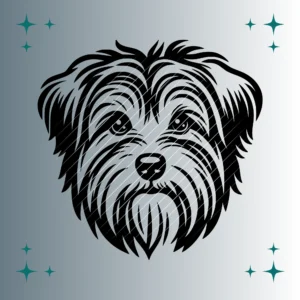 Tibet Terrier Hund #2 | Plotterdatei SVG & PNG