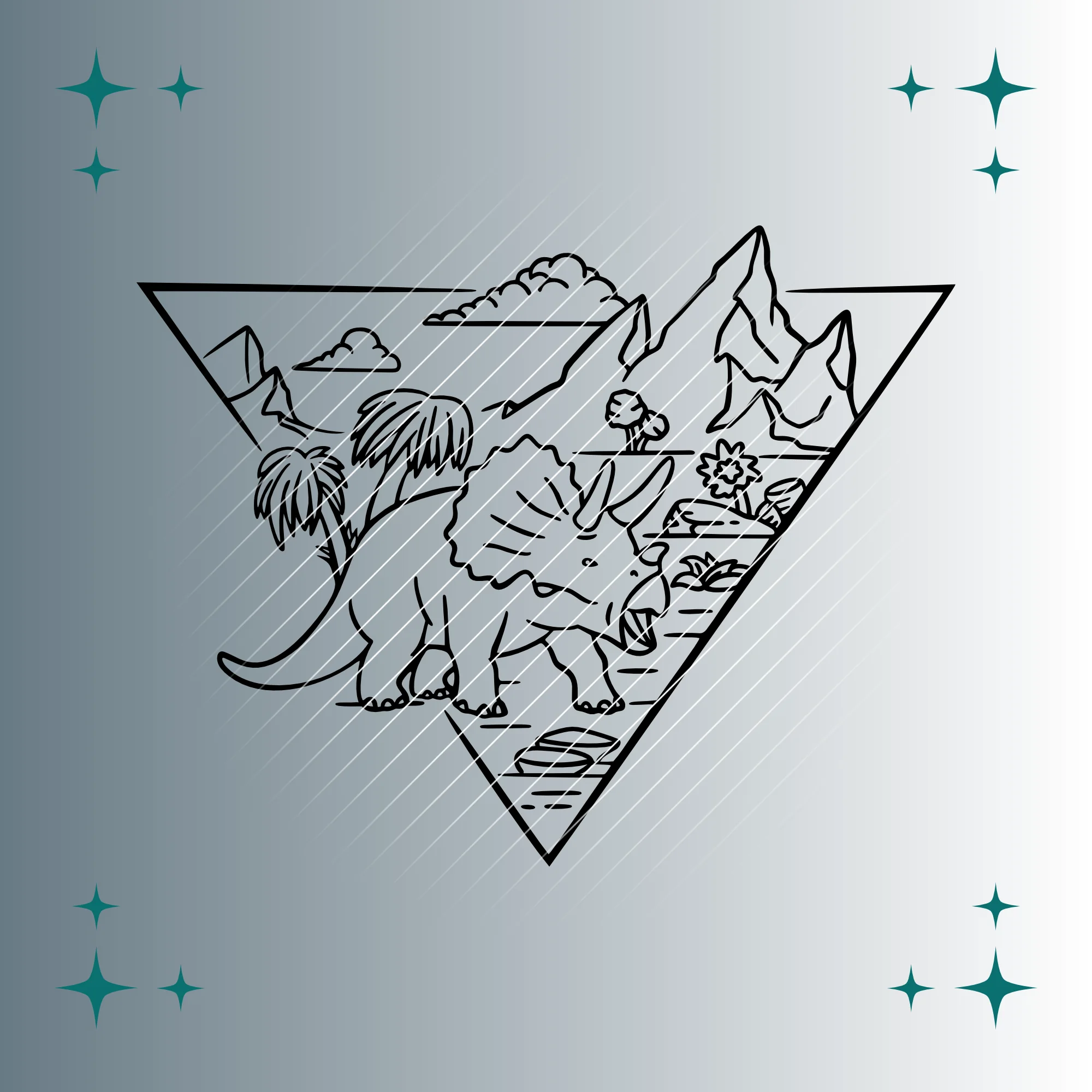 Triceraptors #2 | Plotterdatei | SVG & PNG