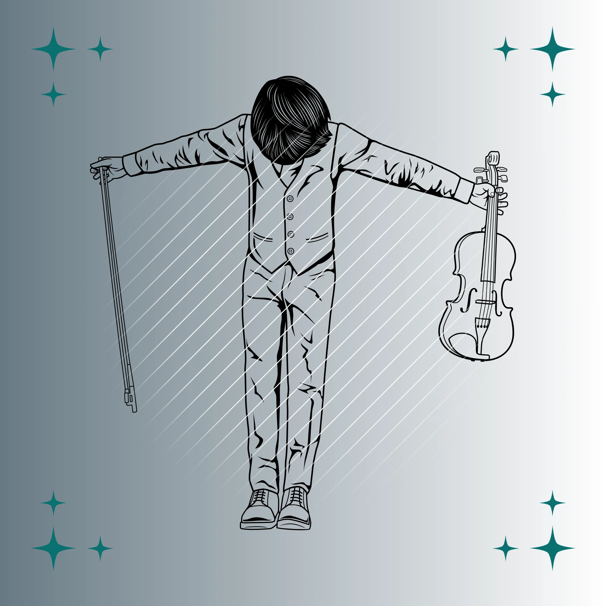 Violinspieler | Plotterdatei | SVG & PNG