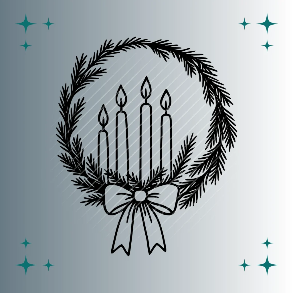 Weihnachtskranz Adventskerzen | Plotterdatei | SVG & PNG
