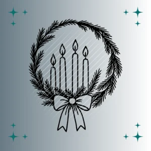 Weihnachtskranz Adventskerzen | Plotterdatei | SVG & PNG