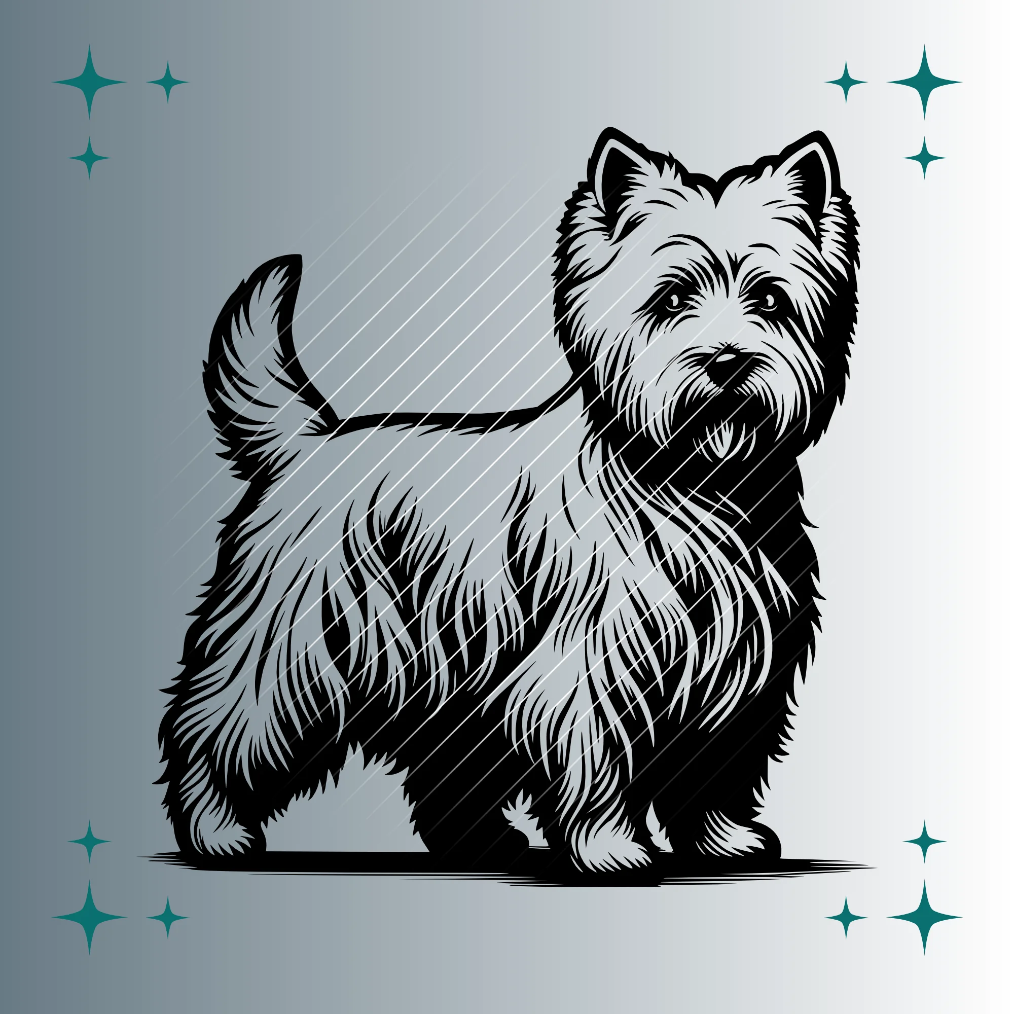 West Highland White Terrier Hund #2| Plotterdatei SVG & PNG