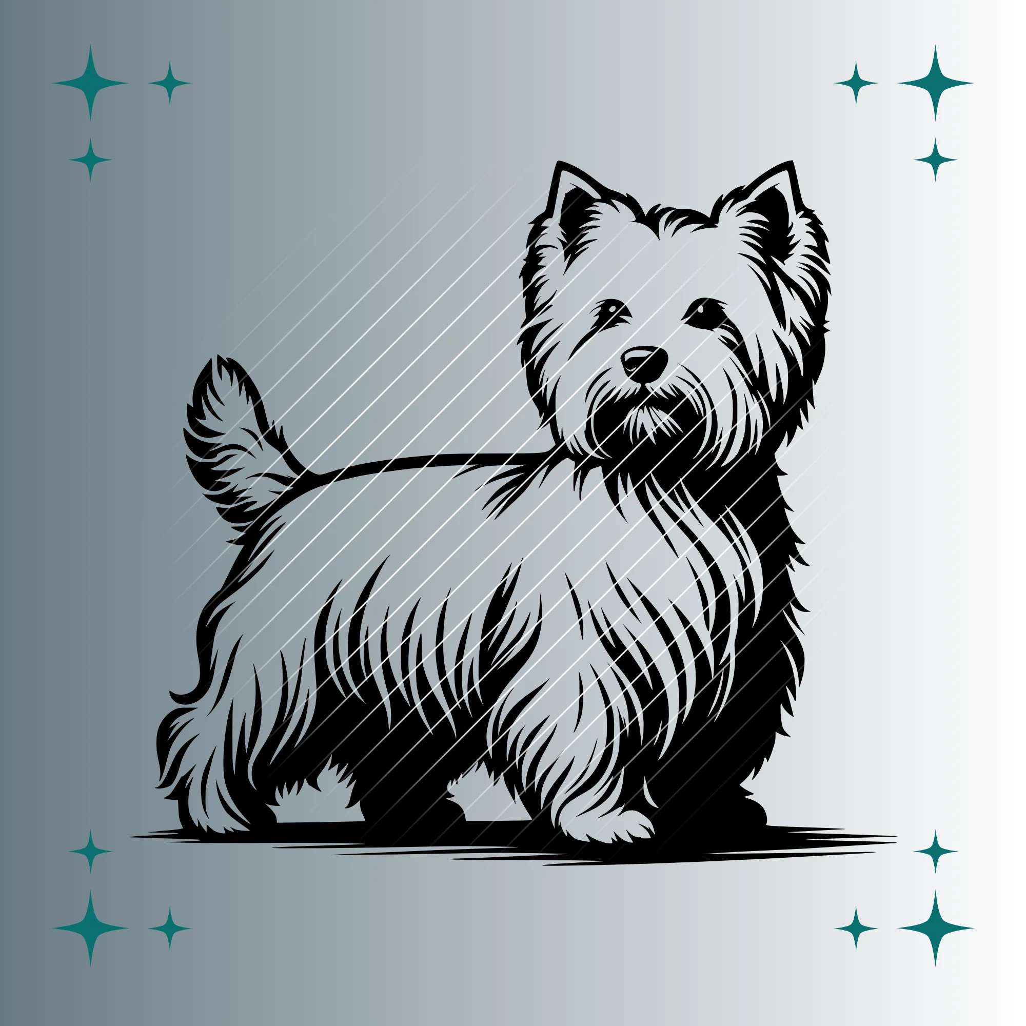 West Highland White Terrier Hund | Plotterdatei SVG & PNG
