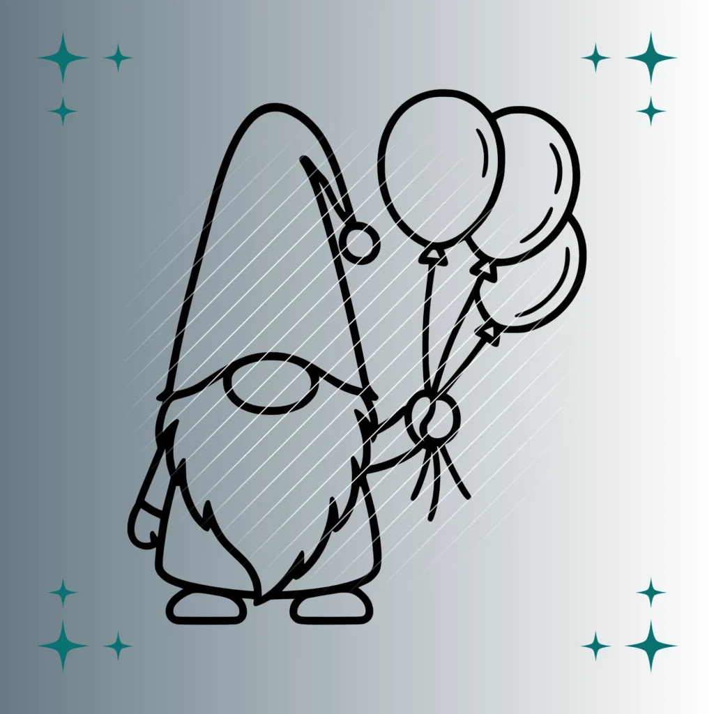 Wichtel Luftballons | Plotterdatei | SVG & PNG