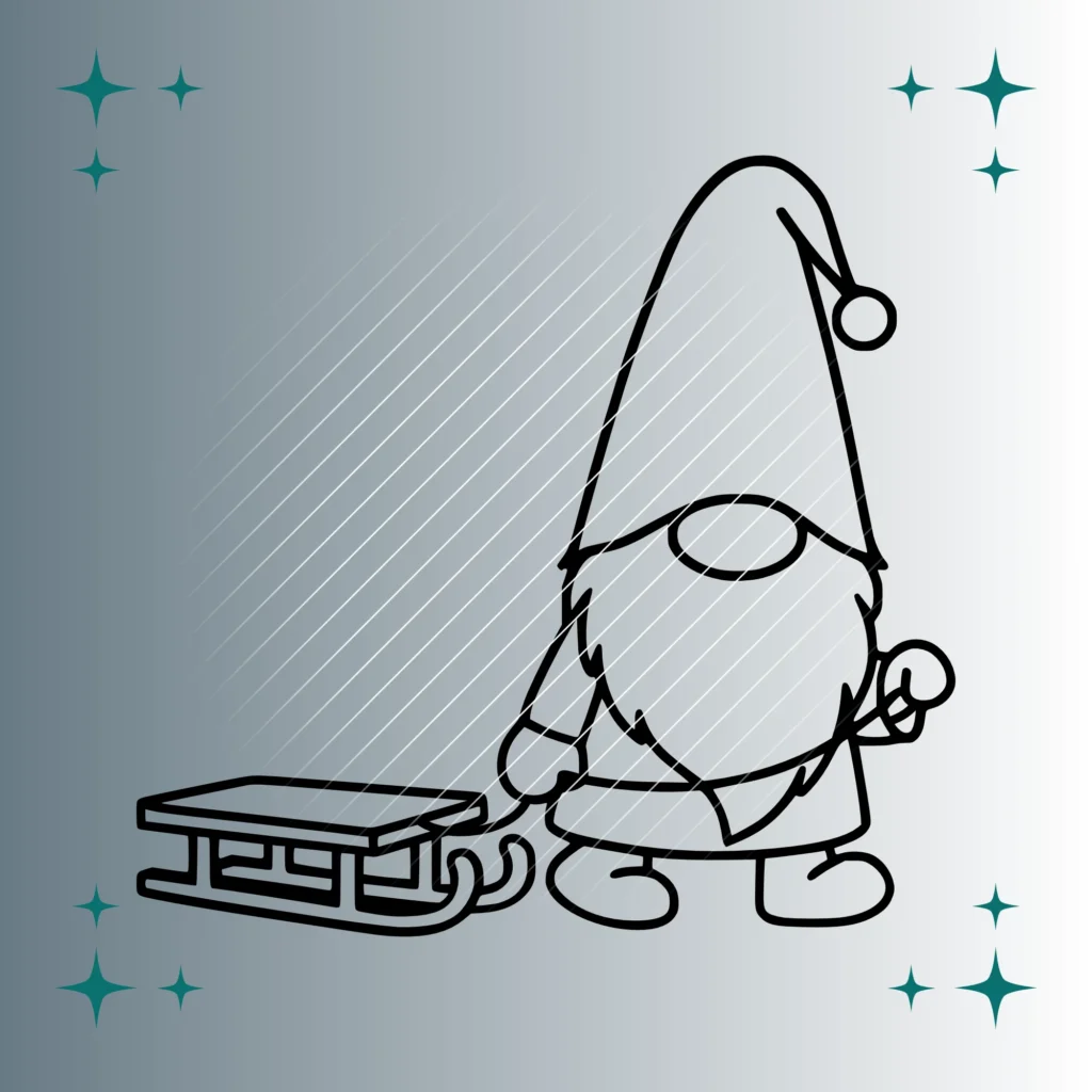Wichtel Schlitten | Plotterdatei | SVG & PNG