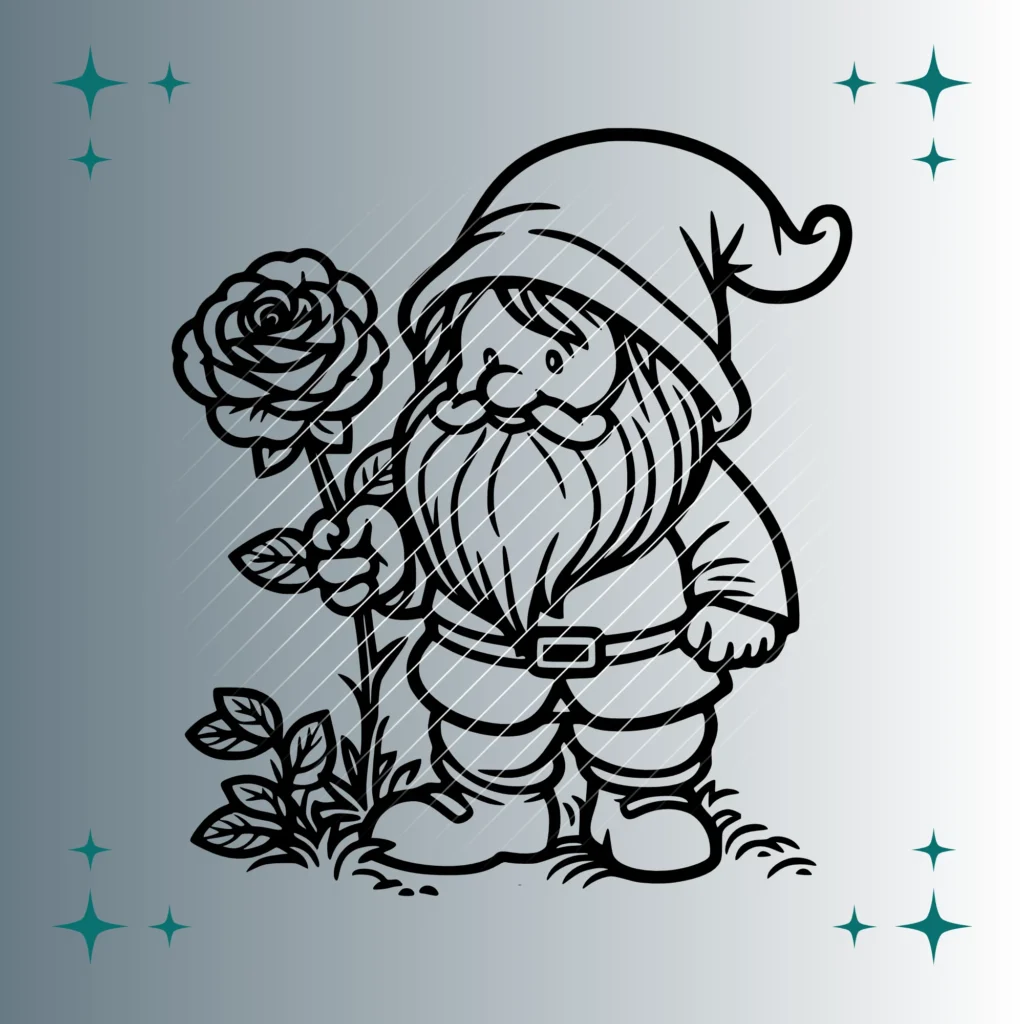 Zwerg Rose | Plotterdatei | SVG & PNG