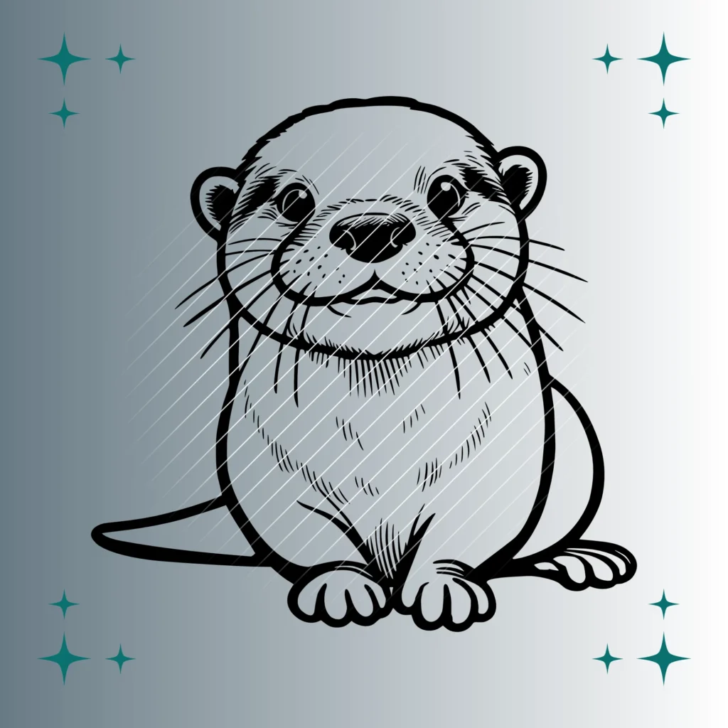 Zwergotter | Plotterdatei | SVG & PNG