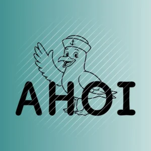 Ahoi Happy Möwe | Plotterdatei SVG & PNG