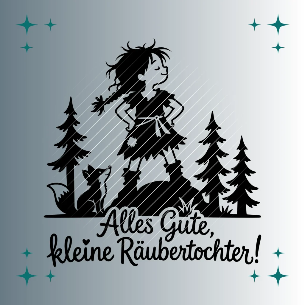 Alles Gute kleine Räubertochter | Plotterdatei SVG & PNG