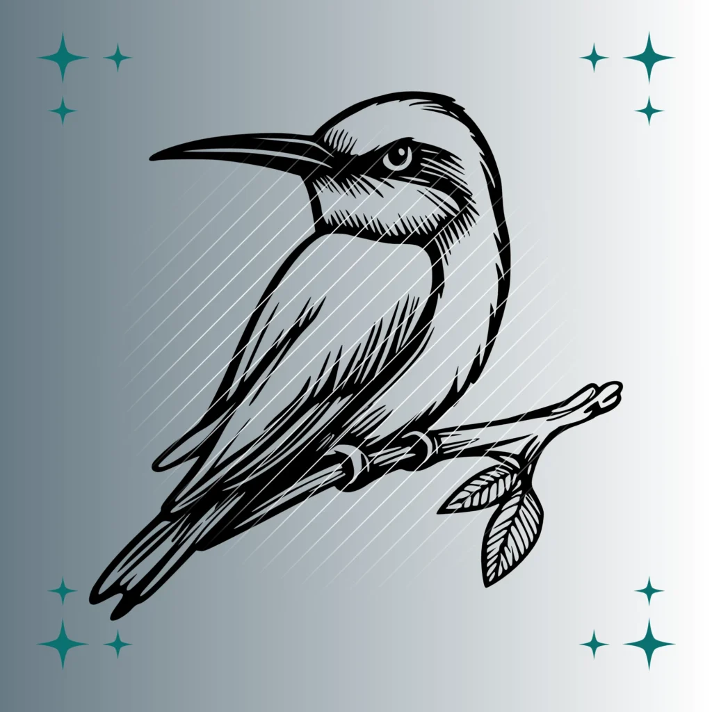 Bienenfresser Vogel #2 | Plotterdatei SVG & PNG