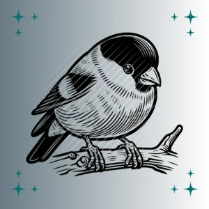 Dompfaff Vogel #2 | Plotterdatei SVG & PNG