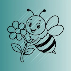 Happy Biene | Plotterdatei SVG & PNG