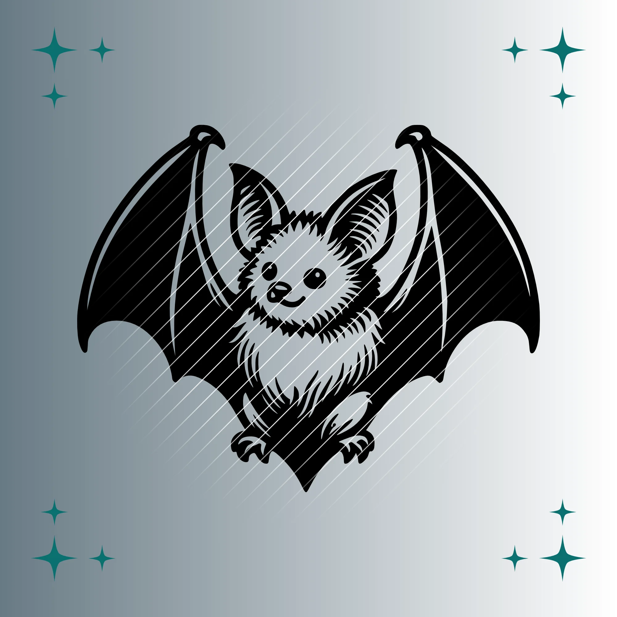 Happy Fledermaus | Plotterdatei SVG & PNG
