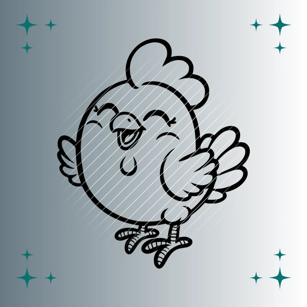 Happy Huhn | Plotterdatei SVG & PNG
