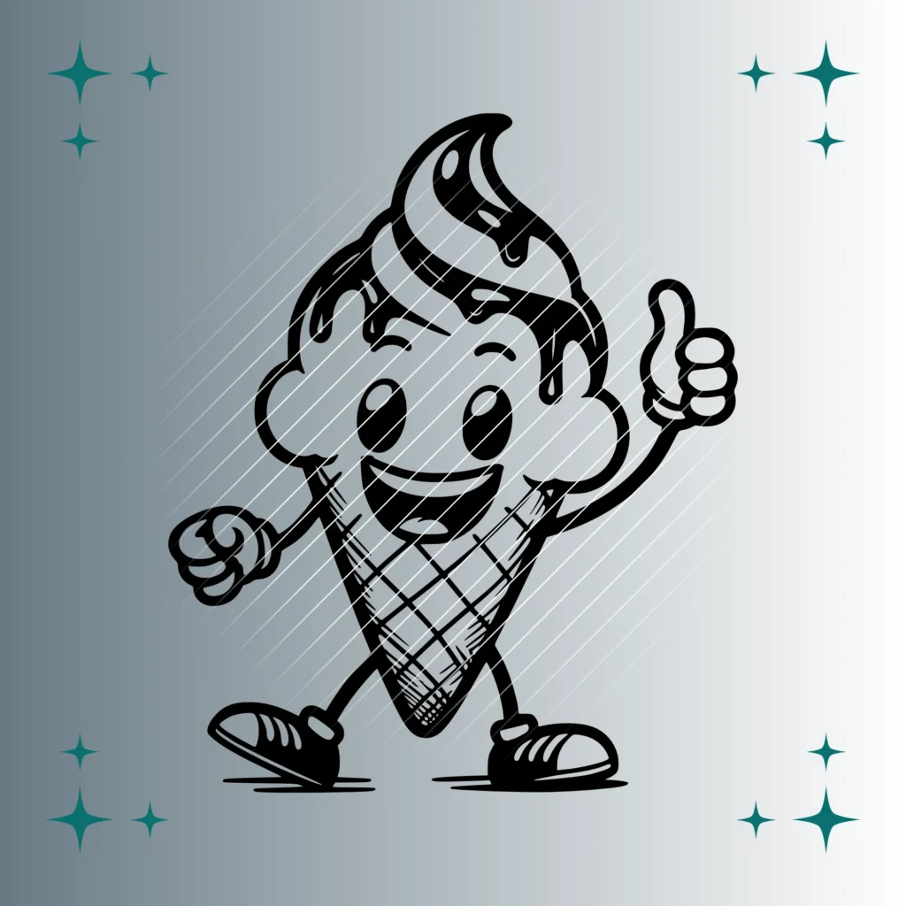 Happy Ice cream | Plotterdatei SVG & PNG