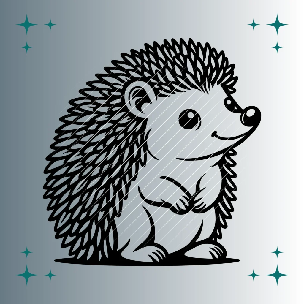 Happy Igel #2 | Plotterdatei SVG & PNG