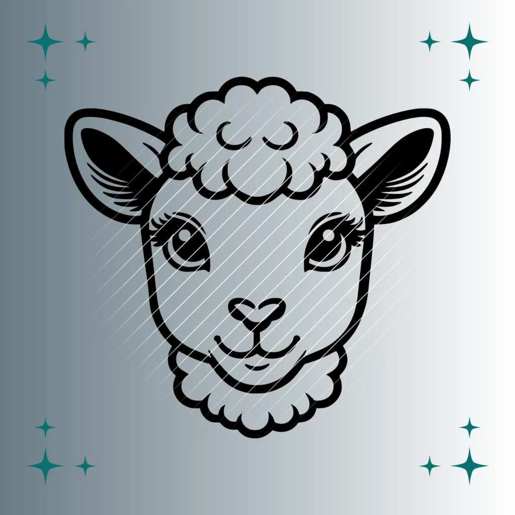 Happy Lamm #2 | Plotterdatei SVG & PNG