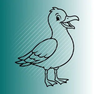 Happy Möwe #2 | Plotterdatei SVG & PNG