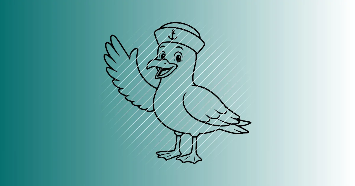 Happy Möwe | Plotterdatei SVG & PNG