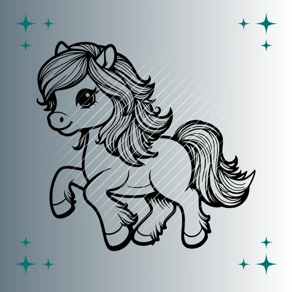 Happy Pony #3 | Plotterdatei SVG & PNG