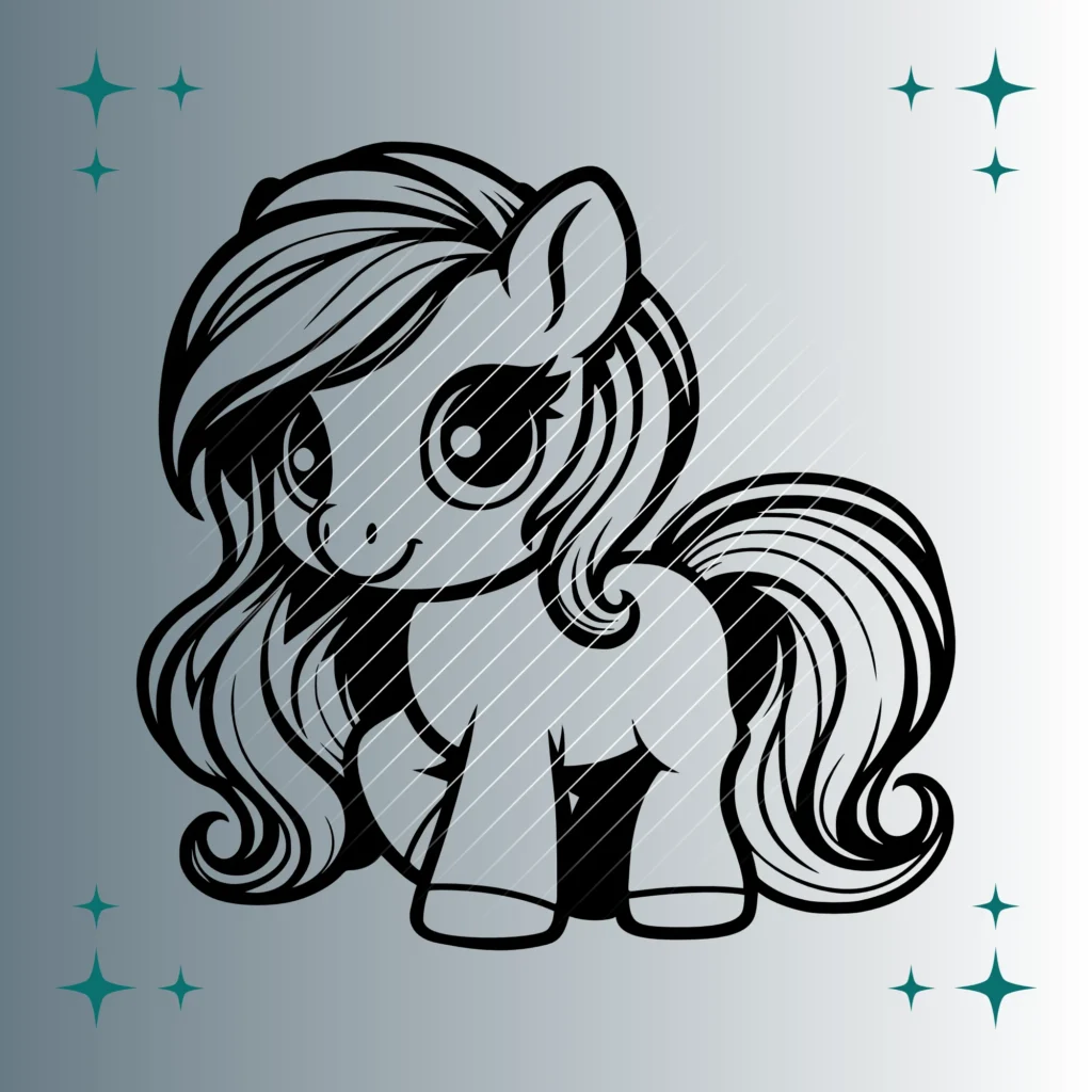 Happy Pony | Plotterdatei SVG & PNG