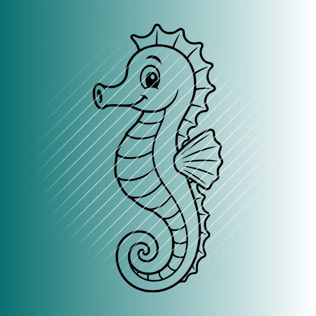 Happy Seepferd | Plotterdatei SVG & PNG