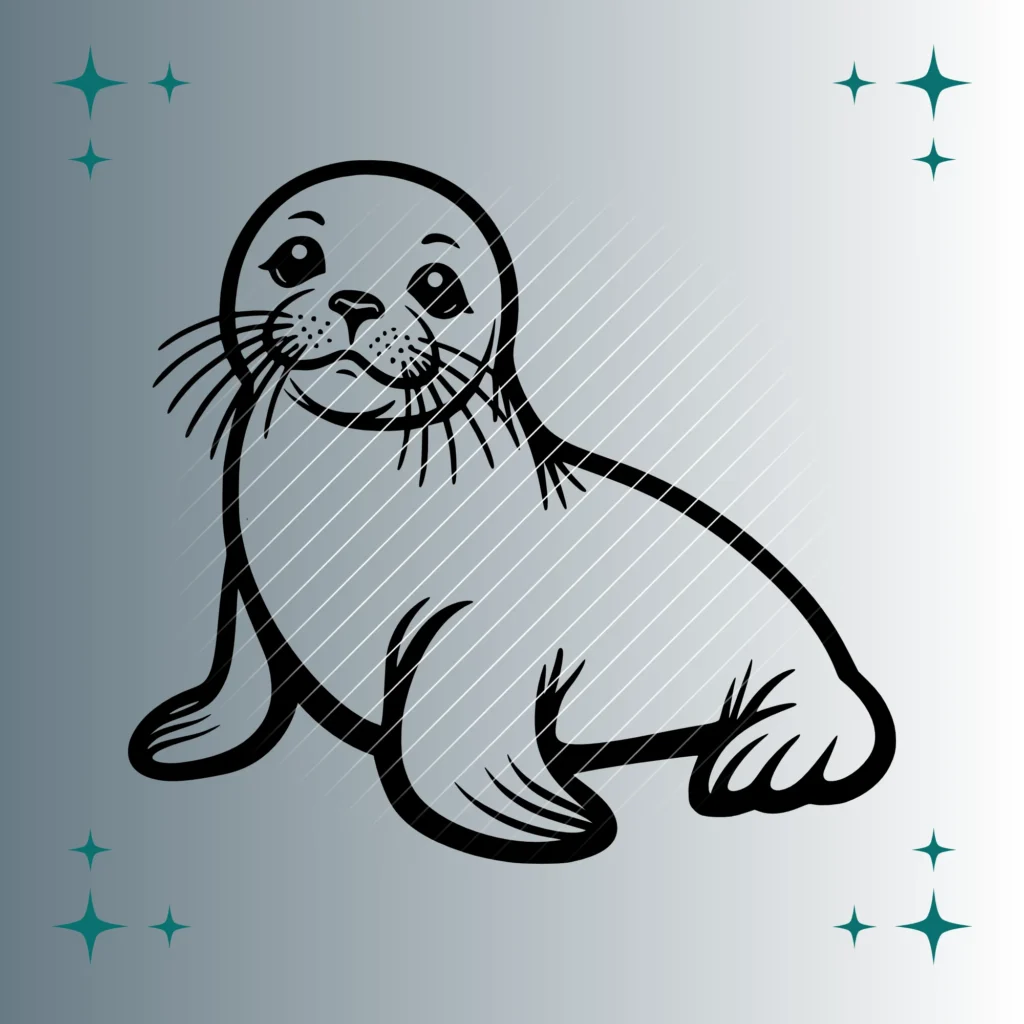 Kegelrobbe | Plotterdatei SVG & PNG