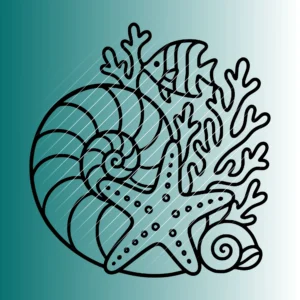 Muschel & Seestern | Plotterdatei SVG & PNG