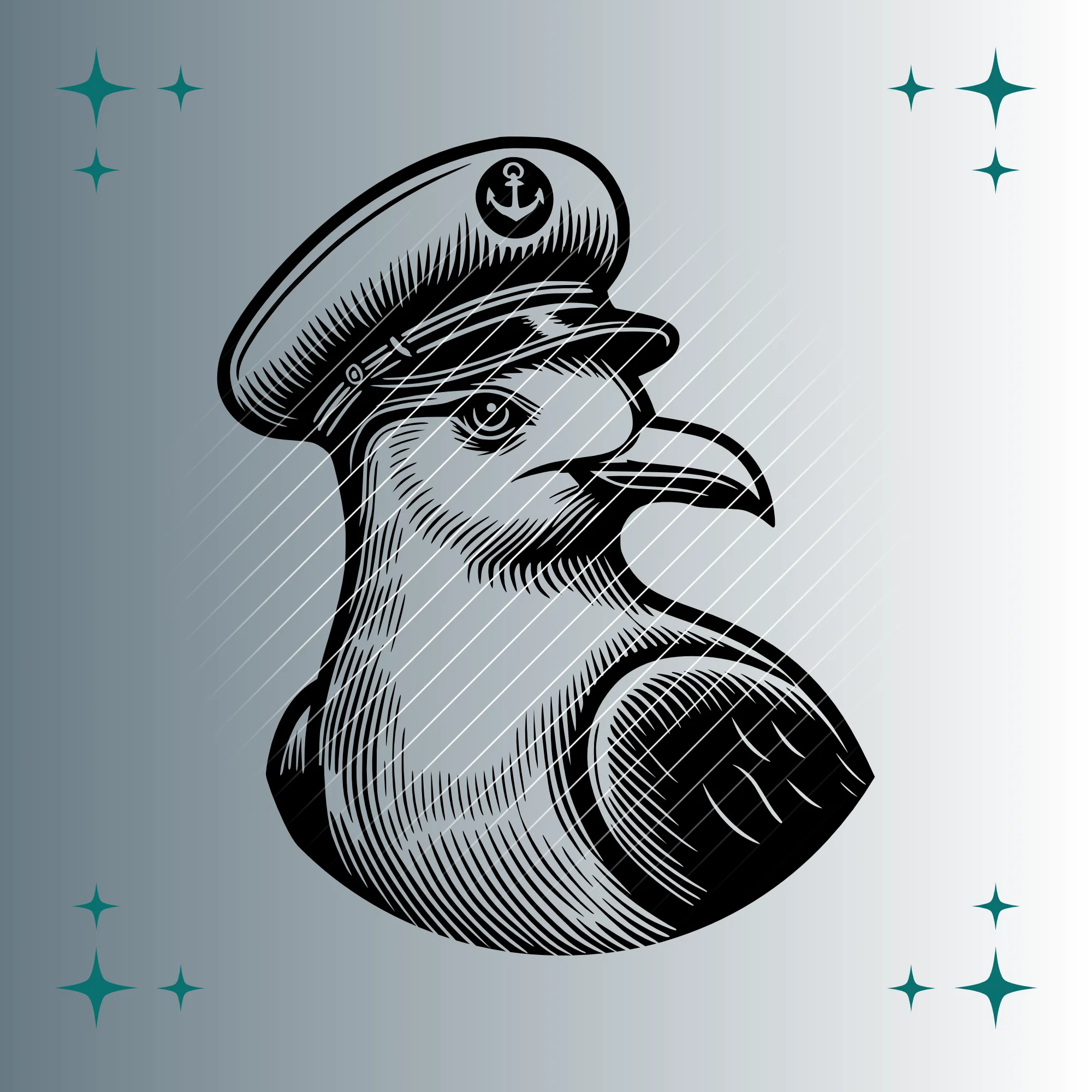 Seemöwe Matrosenmütze | Plotterdatei SVG & PNG