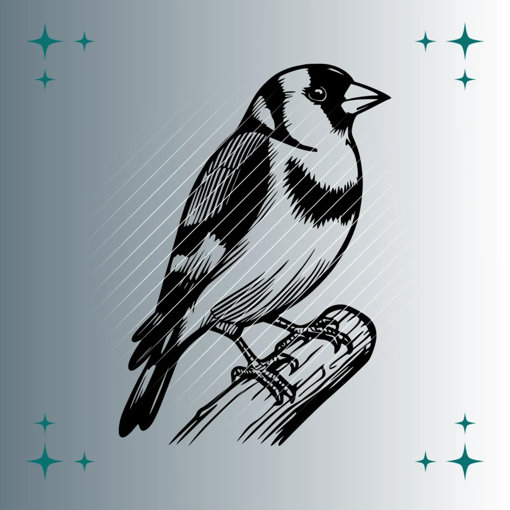 Stieglitz Vogel #2 | Plotterdatei SVG & PNG