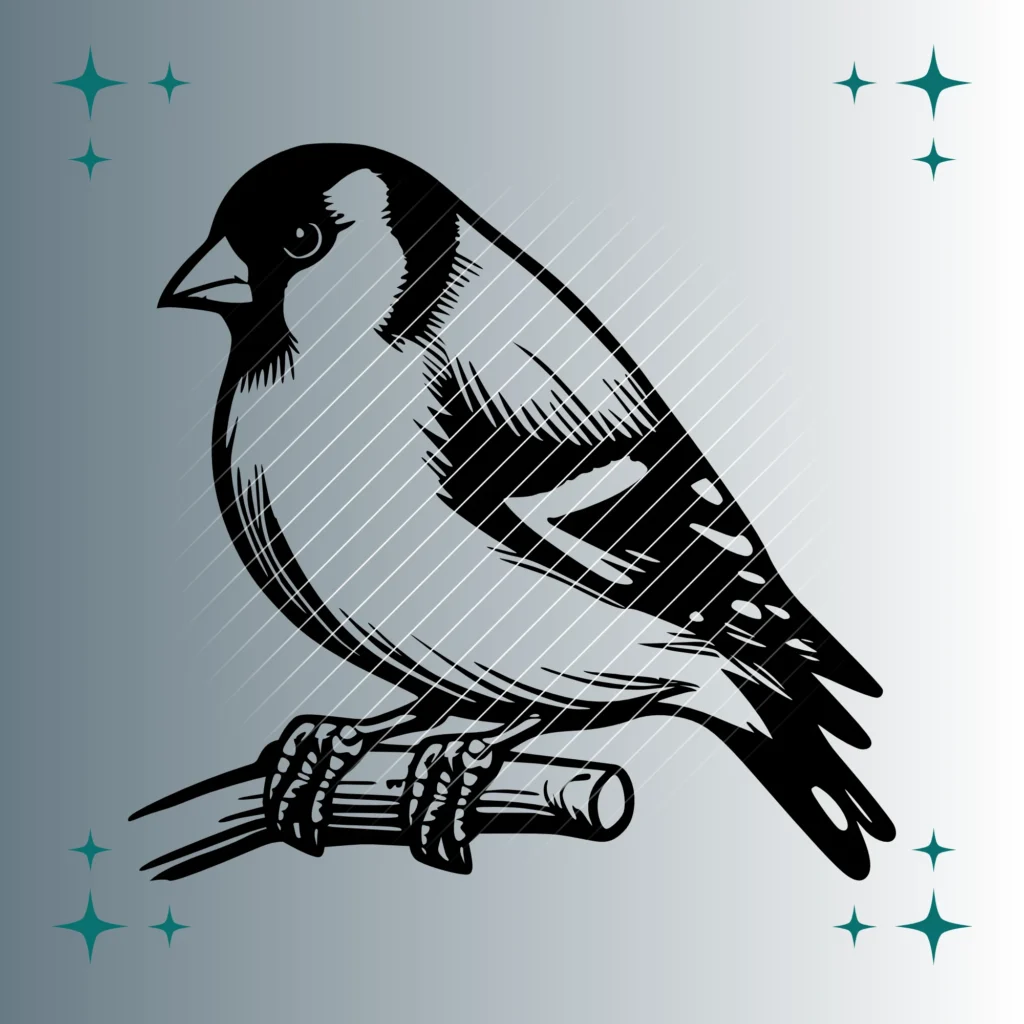 Stieglitz Vogel #3 | Plotterdatei SVG & PNG
