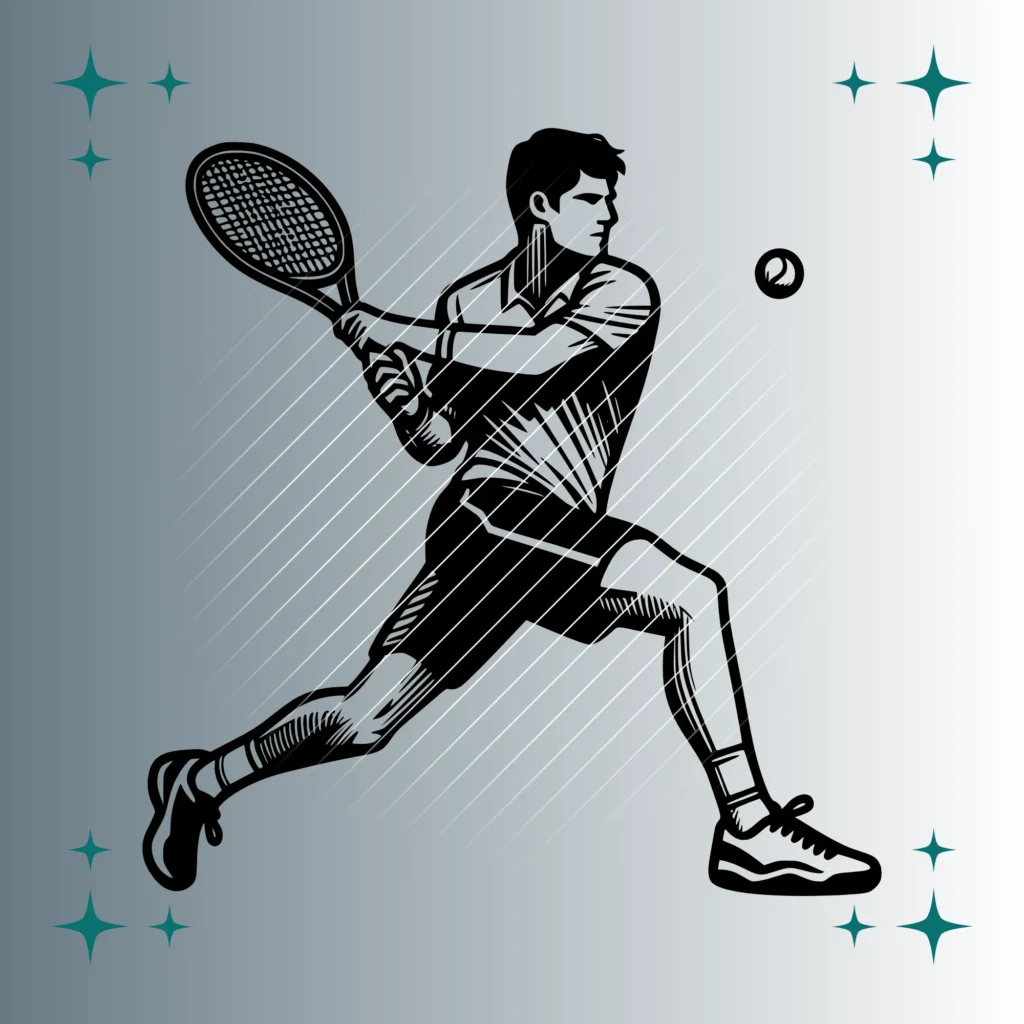 Tennisspieler | Plotterdatei SVG & PNG