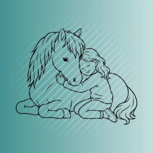 Welsh-Pony & Mädchen #2 | Plotterdatei SVG & PNG