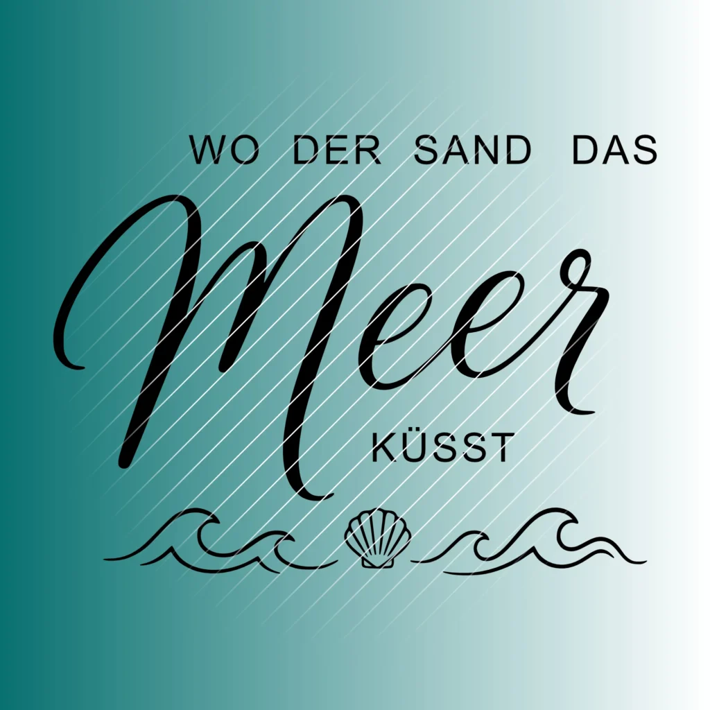 Wo der Sand das Meer küsst #2 | Plotterdatei SVG & PNG