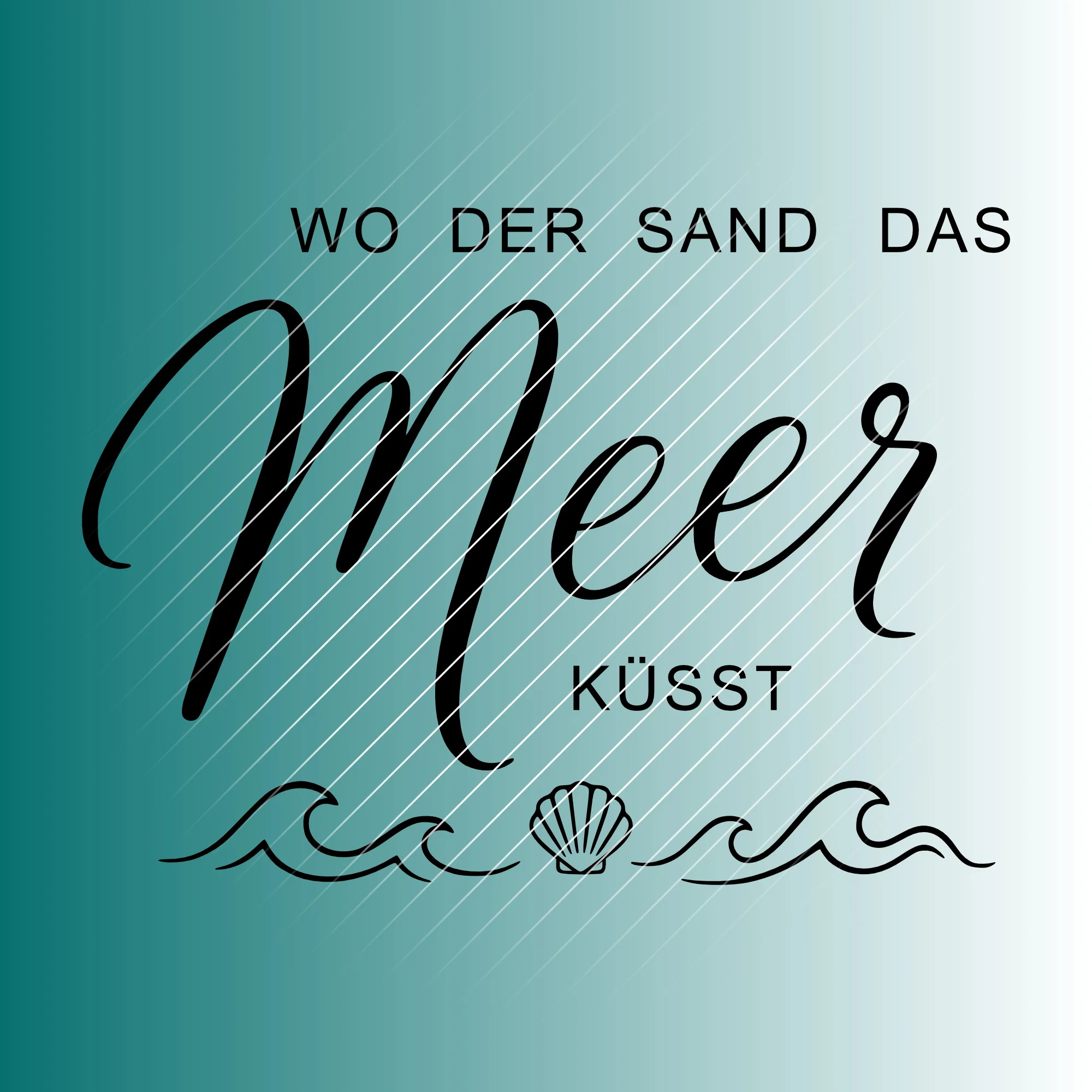 Wo der Sand das Meer küsst #2 | Plotterdatei SVG & PNG