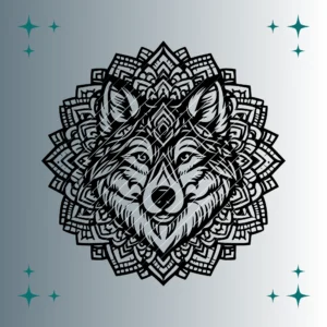 Wolf Mandala #2 | Plotterdatei SVG & PNG