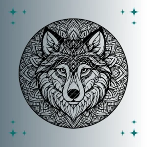 Wolf Mandala #3 | Plotterdatei SVG & PNG