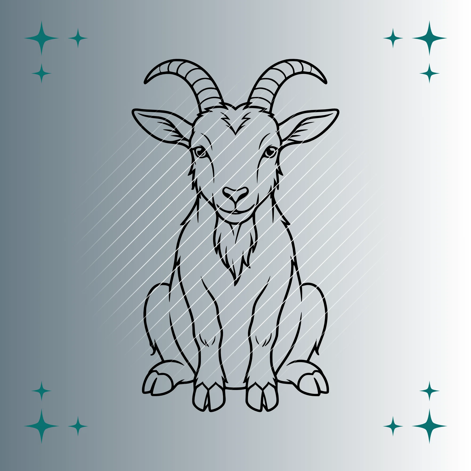 Ziege #2 | Plotterdatei SVG & PNG