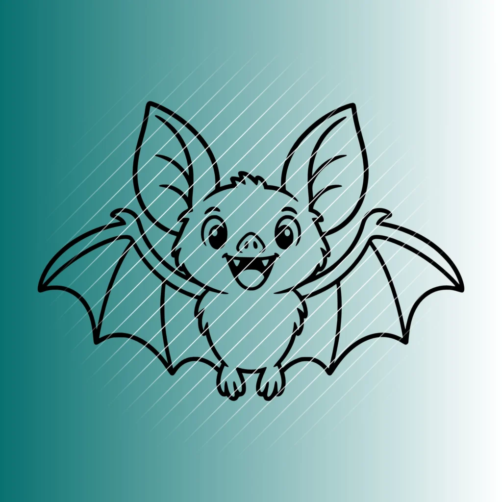 Fröhliche Fledermaus #2 | Plotterdatei SVG & PNG