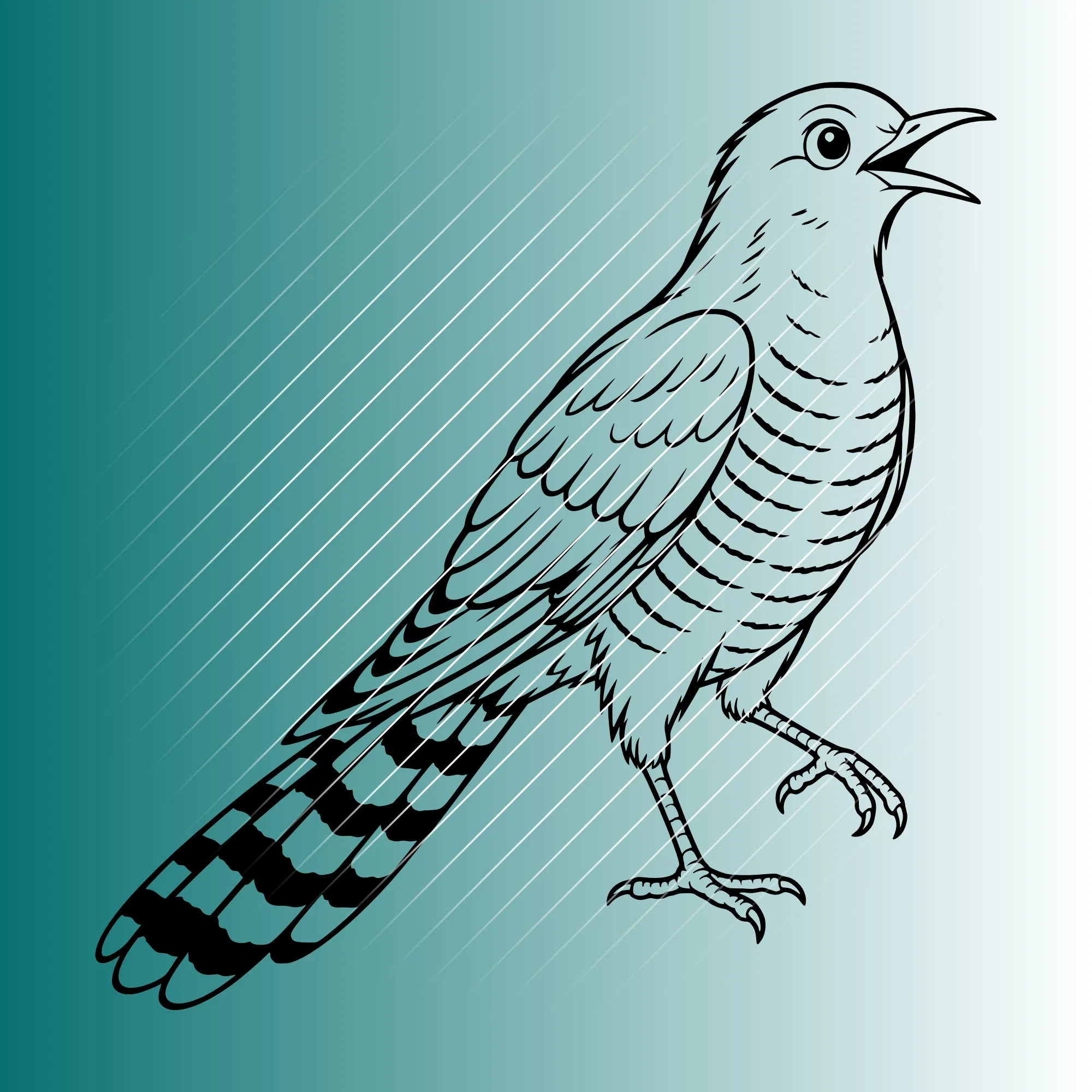 Fröhlicher Kuckuck | Plotterdatei SVG & PNG
